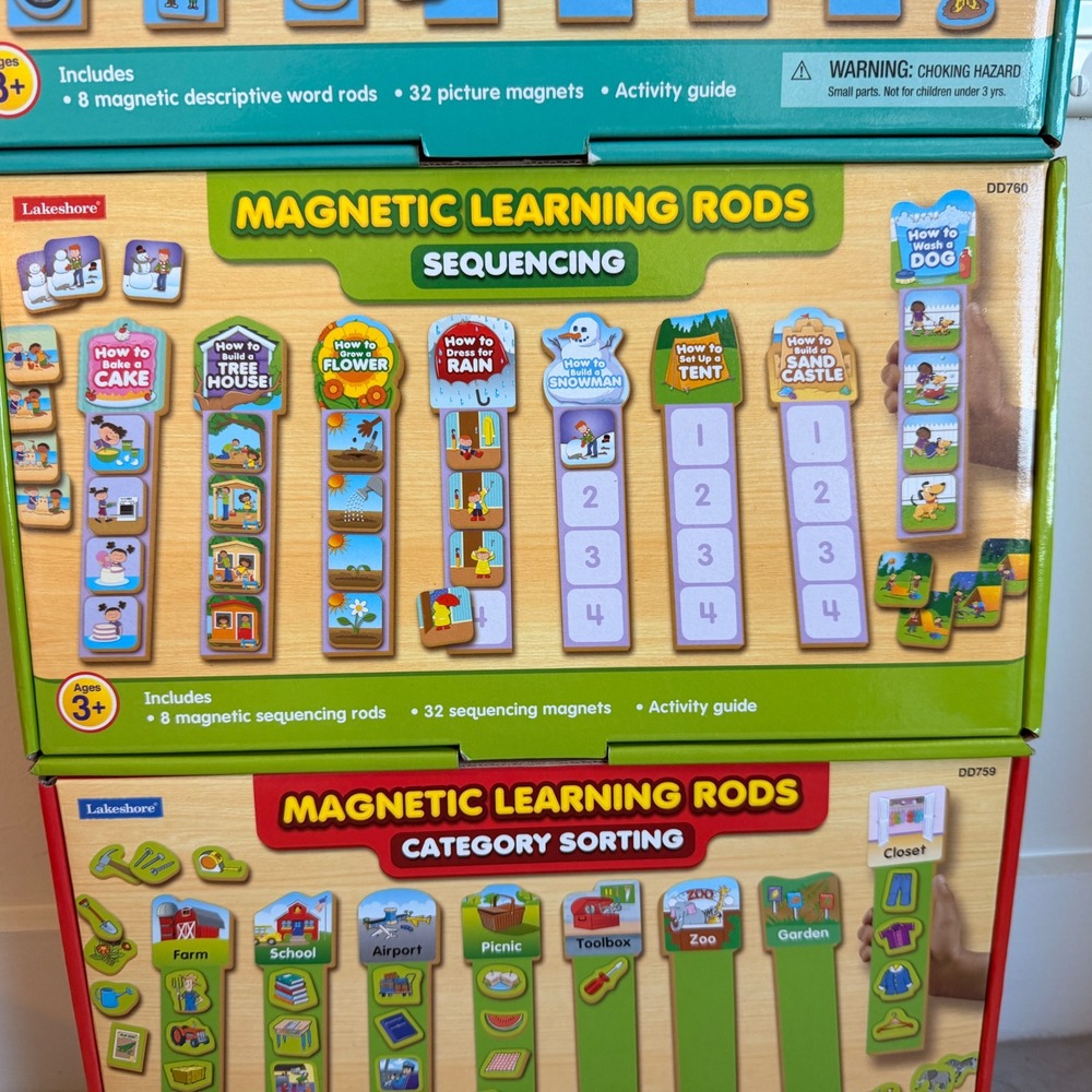 Lakeshore Magnetic Learning Rods Sequence Mixed Homeschool Kids Educational STEM - Picture 5 of 8